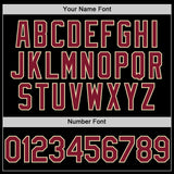 Custom Black Crimson-Cream Star Raglan Sleeves Authentic Baseball Jersey