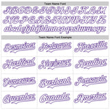 Custom White Purple Star Raglan Sleeves Authentic Baseball Jersey