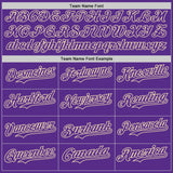 Custom Purple Cream Star Raglan Sleeves Authentic Baseball Jersey