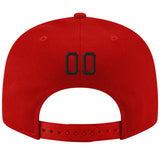 Custom Red Black-White Stitched Adjustable Snapback Hat