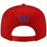Custom Red Royal-White Stitched Adjustable Snapback Hat
