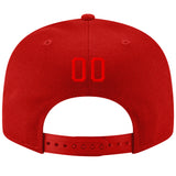 Custom Red Red-Black Stitched Adjustable Snapback Hat