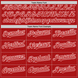 Custom Red White Mesh Authentic Throwback Baseball Jersey