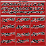 Custom Red Black-White Mesh Authentic Throwback Baseball Jersey