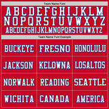 Custom Red White-Royal Mesh Authentic Throwback Football Jersey
