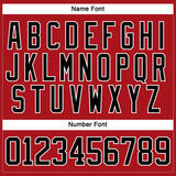 Custom Red Black-White Hockey Lace Neck Jersey