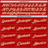 Custom Red Cream Authentic Throwback Basketball Jersey