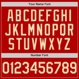 Custom Red Cream Authentic Throwback Basketball Jersey