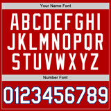 Custom Red White-Royal Authentic Throwback Basketball Jersey