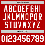 Custom Red White-Navy Authentic Throwback Basketball Jersey