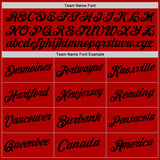 Custom Red Black-Light Blue Authentic Throwback Basketball Jersey