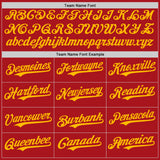 Custom Red Gold Authentic Baseball Jersey