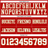 Custom Red White-Old Gold Authentic Football Jersey