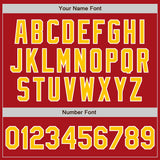 Custom Stitched Red Yellow-White Baseball Pullover Sweatshirt Hoodie