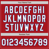 Custom Stitched Red White-Royal Baseball Pullover Sweatshirt Hoodie