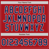 Custom Stitched Red Navy-White Baseball Pullover Sweatshirt Hoodie