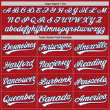 Custom Stitched Red White-Navy Baseball Pullover Sweatshirt Hoodie