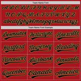 Custom Stitched Red Black-Old Gold Baseball Pullover Sweatshirt Hoodie