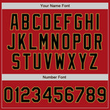 Custom Stitched Red Black-Old Gold Baseball Pullover Sweatshirt Hoodie