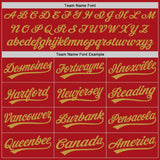 Custom Red Old Gold Authentic Baseball Jersey