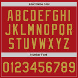 Custom Red Old Gold Authentic Baseball Jersey