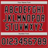 Custom Red Black-White Authentic Baseball Jersey