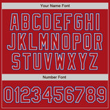 Custom Red White-Royal Authentic Baseball Jersey
