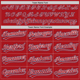 Custom Red White-Navy Authentic Baseball Jersey