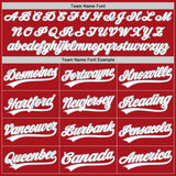 Custom Red White-Gray Authentic Baseball Jersey
