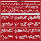Custom Red White-Gray Authentic Baseball Jersey