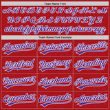 Custom Red Purple-White Authentic Baseball Jersey