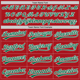 Custom Red Kelly Green-White Authentic Baseball Jersey
