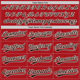 Custom Red Brown-White Authentic Baseball Jersey