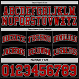 Custom Reversible Black Red-White Double Side Sublimation Basketball Suit Jersey