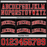 Custom Reversible Black Red-White Double Side Sublimation Basketball Suit Jersey