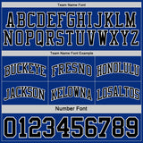 Custom Reversible Black Royal-White Double Side Sublimation Basketball Suit Jersey