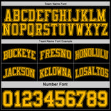 Custom Reversible Black Gold Double Side Sublimation Basketball Suit Jersey