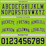 Custom Reversible Black Neon Green-White Double Side Sublimation Basketball Suit Jersey