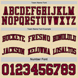 Custom Reversible Black Maroon-Cream Double Side Sublimation Basketball Suit Jersey