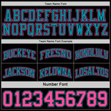 Custom Reversible Black Pink-Teal Double Side Basketball Jersey