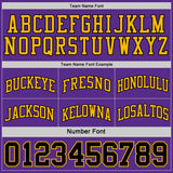 Custom Reversible Black Purple-Gold Double Side Sublimation Basketball Suit Jersey