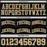 Custom Reversible Black Vegas Gold Double Side Sublimation Basketball Suit Jersey