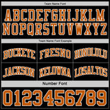 Custom Reversible Black Texas Orange-White Double Side Sublimation Basketball Suit Jersey