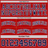 Custom Navy Red-White Reversible Double Side Sublimation Basketball Suit Jersey