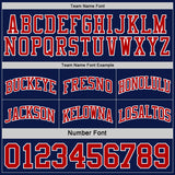 Custom Navy Red-White Reversible Double Side Sublimation Basketball Suit Jersey