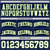 Custom Navy White-Neon Green Reversible Double Side Sublimation Basketball Suit Jersey