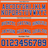 Custom Royal Orange-White Reversible Double Side Sublimation Basketball Suit Jersey