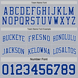 Custom Royal White-Gray Reversible Double Side Sublimation Basketball Suit Jersey