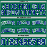 Custom Royal Kelly Green-White Reversible Double Side Sublimation Basketball Suit Jersey