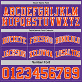 Custom Purple Orange-White Reversible Double Side Sublimation Basketball Suit Jersey